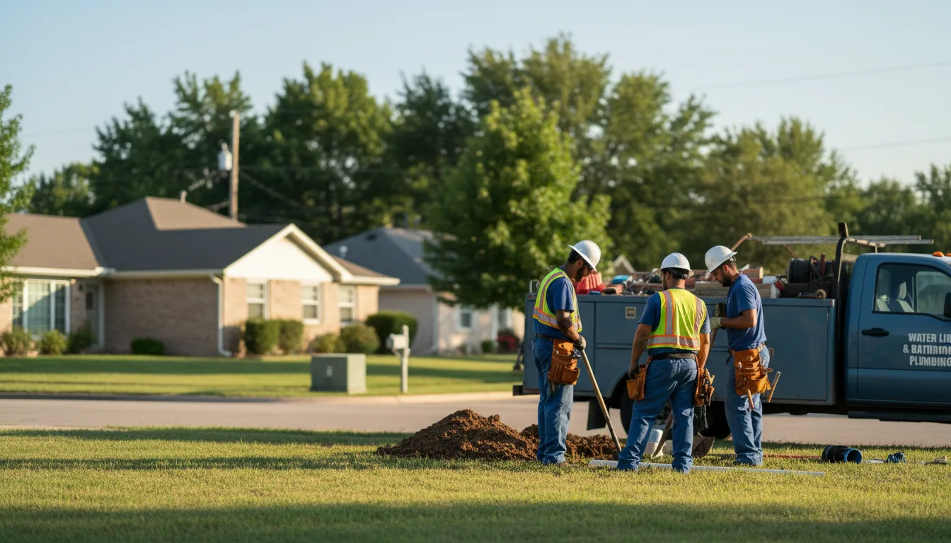 Residential water line and bathroom plumbing service in Bennett, NC